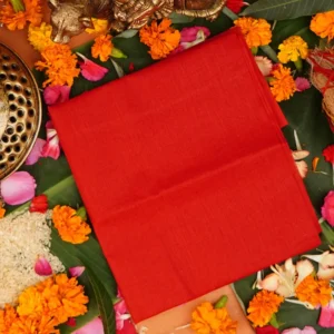 Red Pooja Cloth Cotton