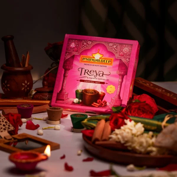 Mangaldeep Treya Power Of 3 In 1 Sambrani Cups | Guggal/ Dhoop Cups/ Loban for Pooja
