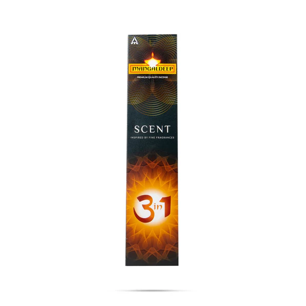 Mangaldeep Scent 3 In 1 Incense Stick - 91 Gms | Premium Quality Agarbathi/ Fine Fragrances Agarbatti for Pooja