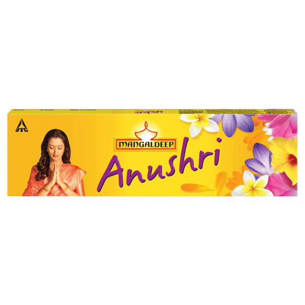 Mangaldeep Anushri Yellow Floral Incense Sticks - 60 gm